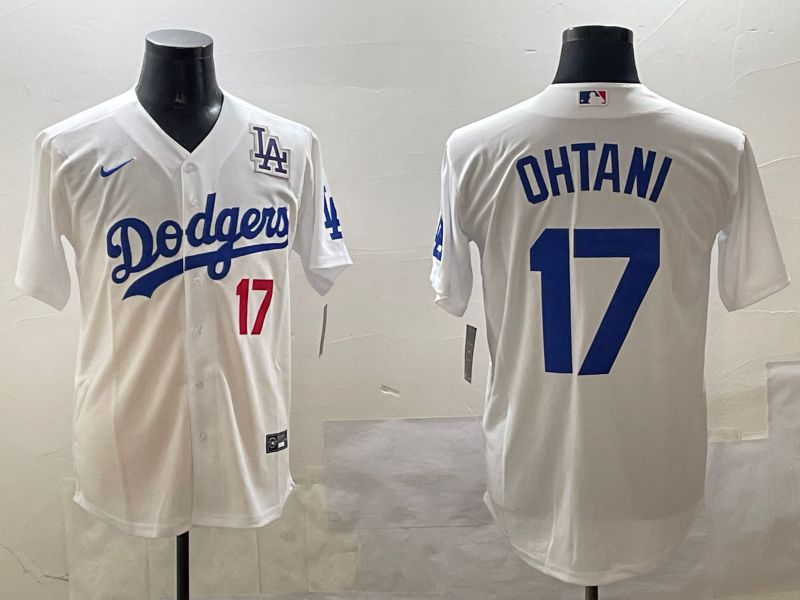 Men Los Angeles Dodgers #17 Ohtani White Game 2025 Nike MLB Jersey style 03096